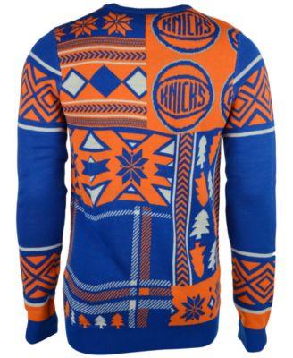 Forever Collectibles Men's New York Knicks Patches Christmas Sweater