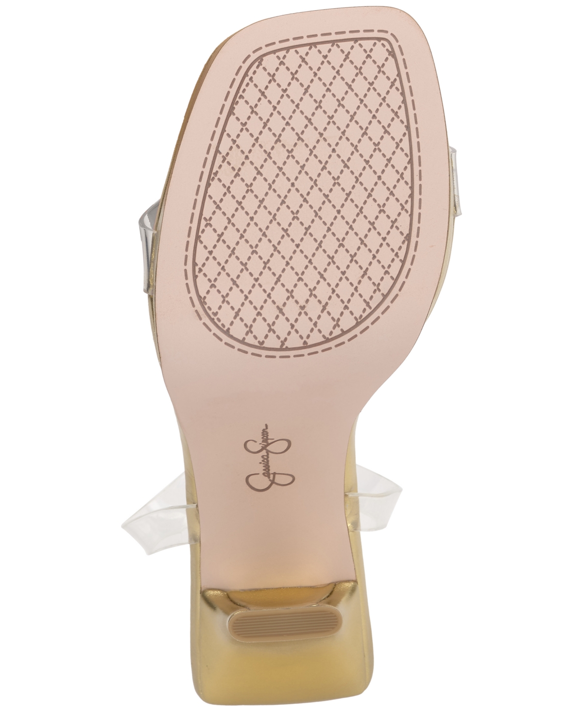 Jessica Simpson Women's Adonia Two-piece Platform Dress Sandals In Clear,gold