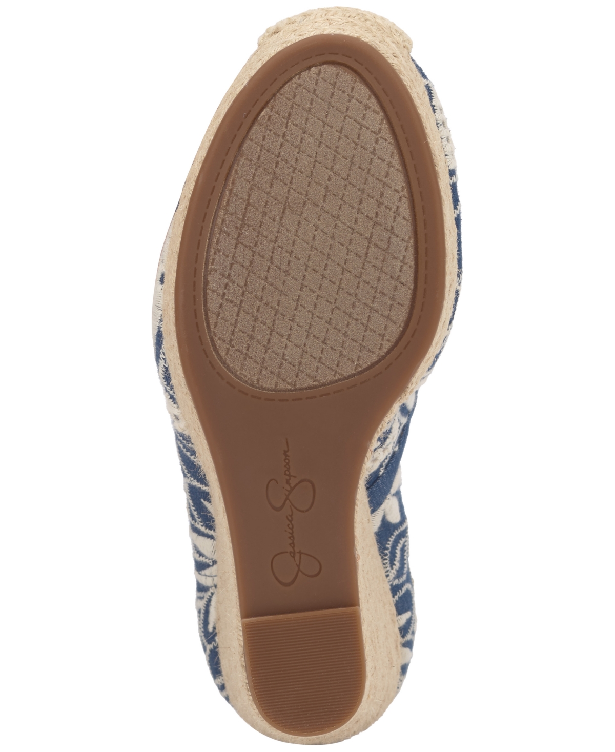 Jessica Simpson Women's Zexie Espadrille Wedge Sandals In Medium Blue Denim