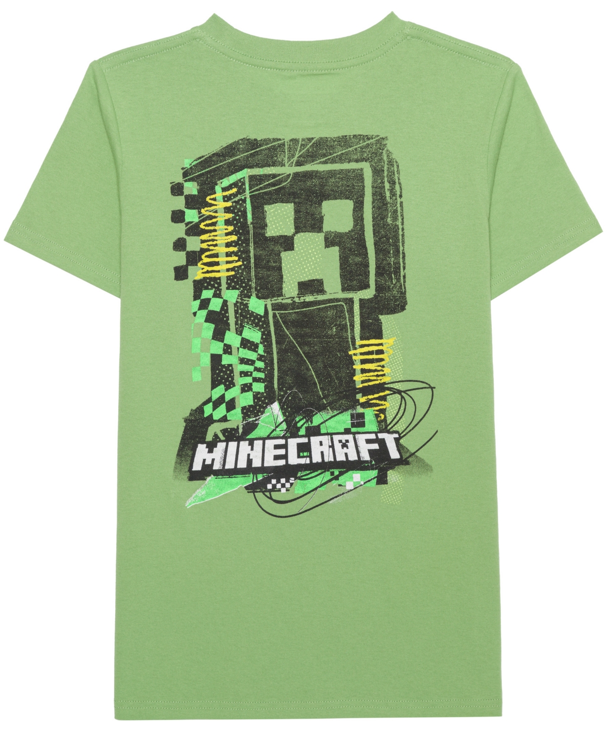 Shop Minecraft Little & Big Boys Front Back T-shirt In Green