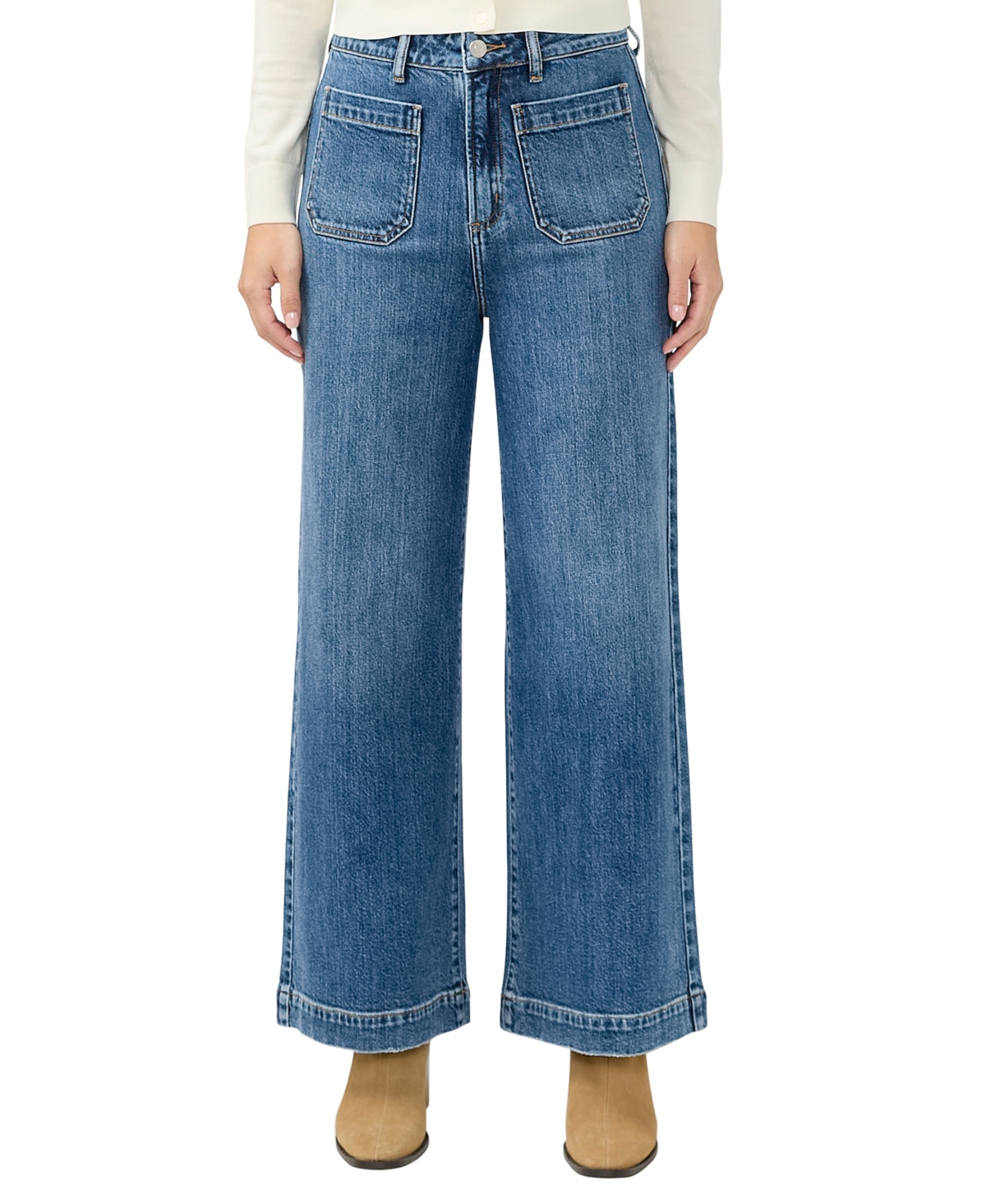 Shop Silver Jeans Co. Women's 70s High Rise Wide Leg Jeans In Indigo