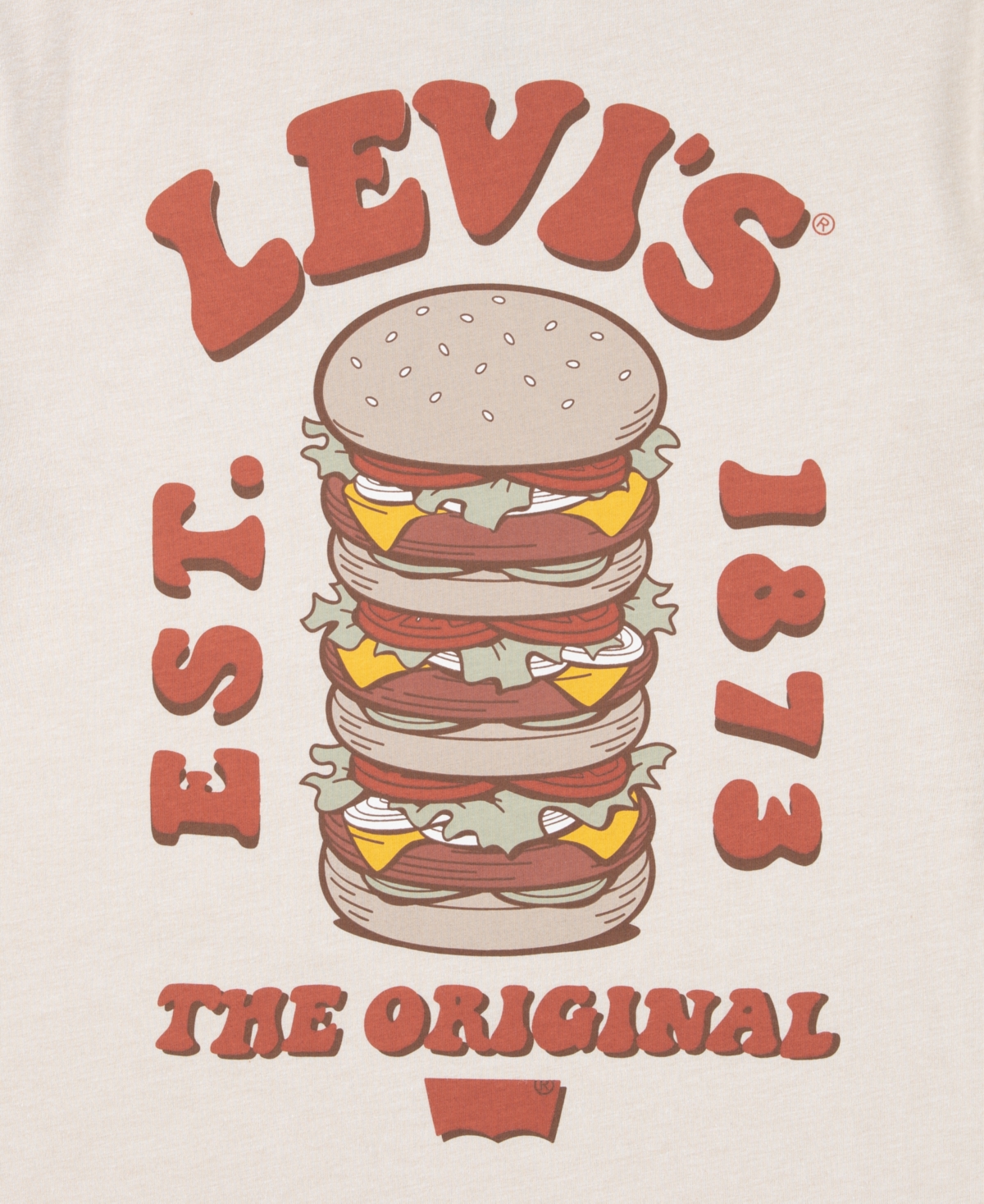 LEVI'S TODDLER & LITTLE BOYS BIG BURGER T-SHIRT 