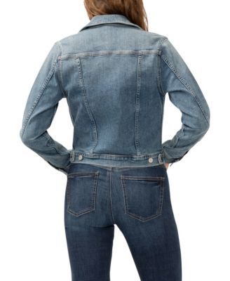 Women's Notched Crop Jean Jacket