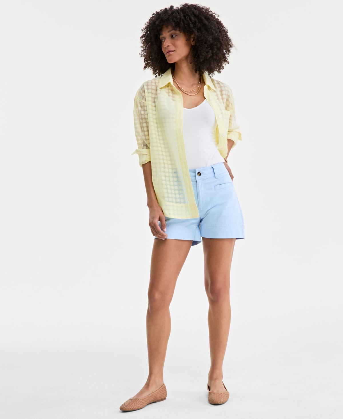 Women's Chino Shorts, Exclusively at Macy's - Pale Spring