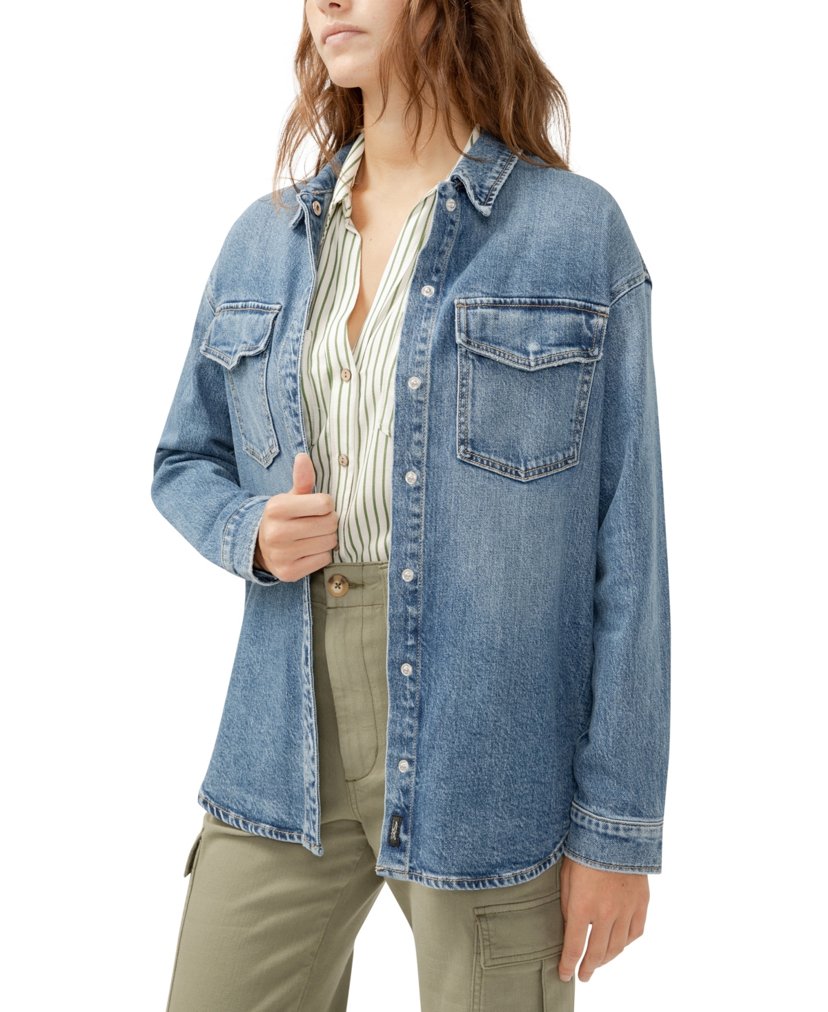 Shop Silver Jeans Co. Women's Denim Jacket In Indigo