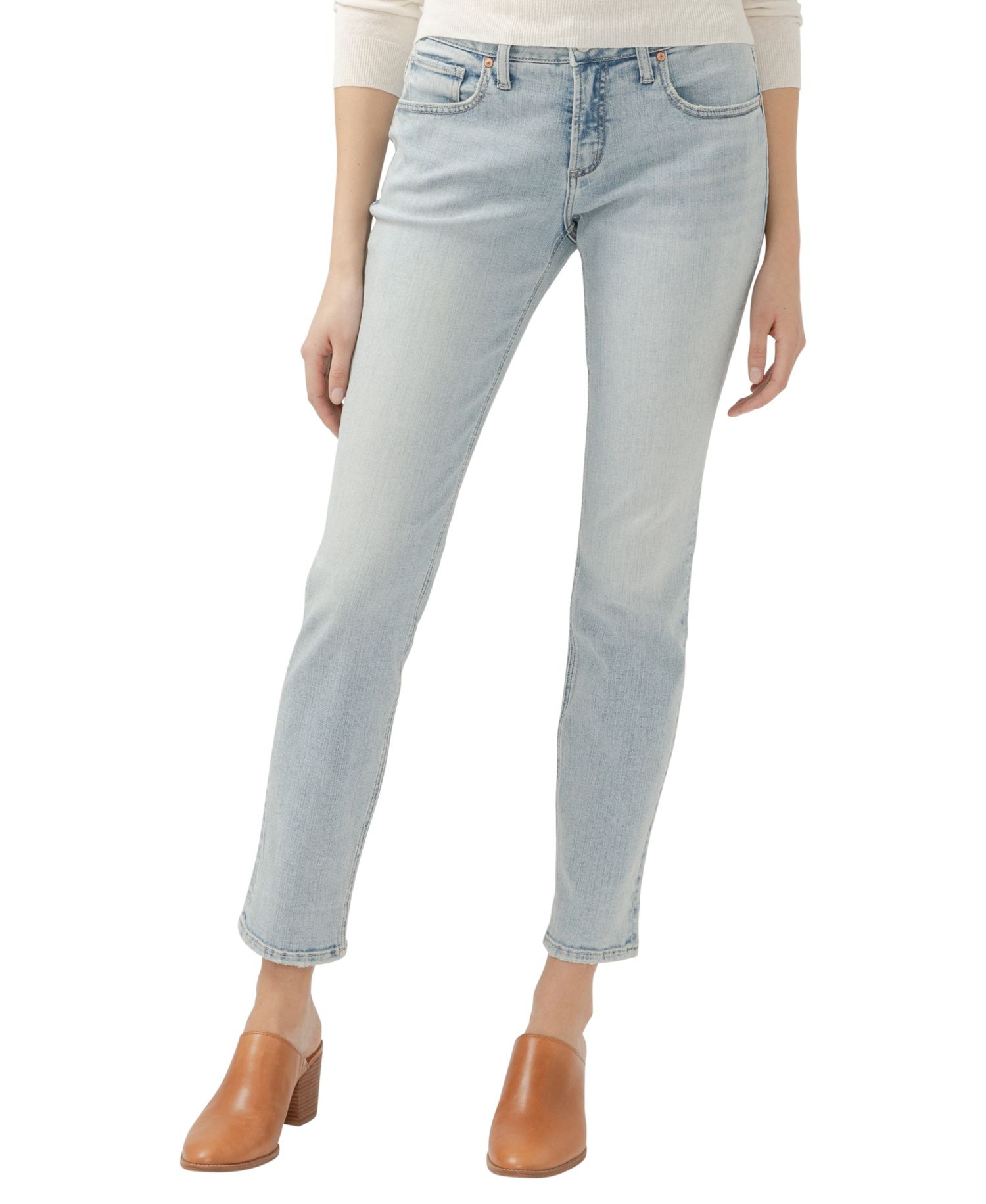Women's Boyfriend Mid Rise Slim Leg Jeans