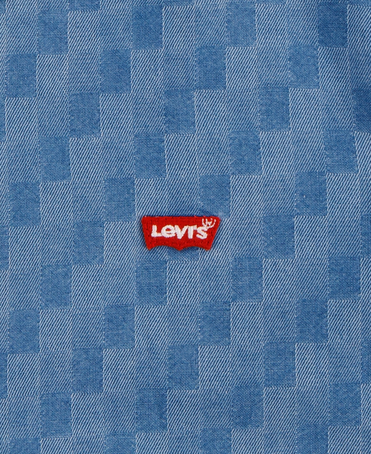 LEVI'S BIG BOYS CHECKERED DENIM SHIRT 
