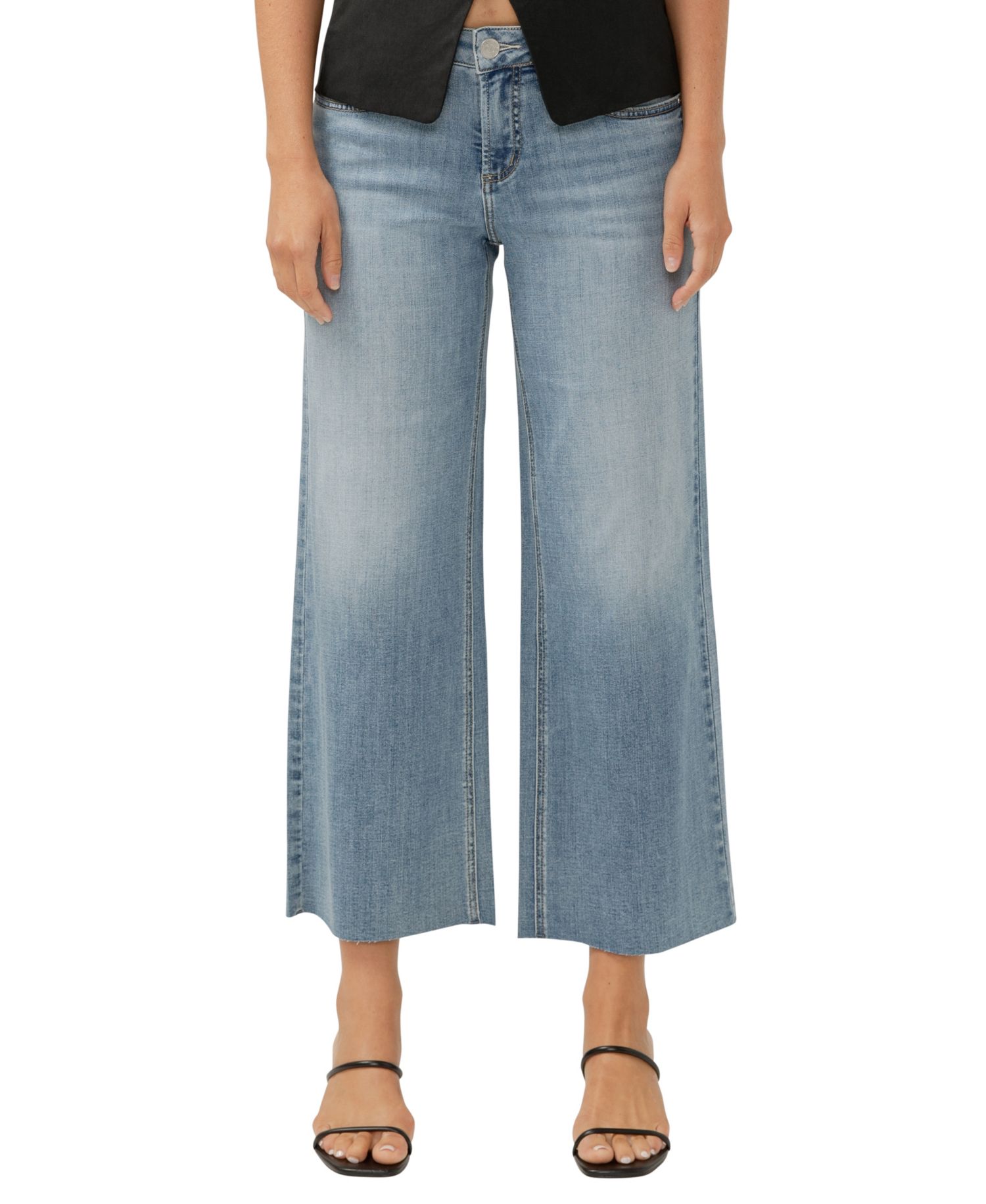 Women's Suki Mid Rise Curvy Fit Wide Leg Jeans
