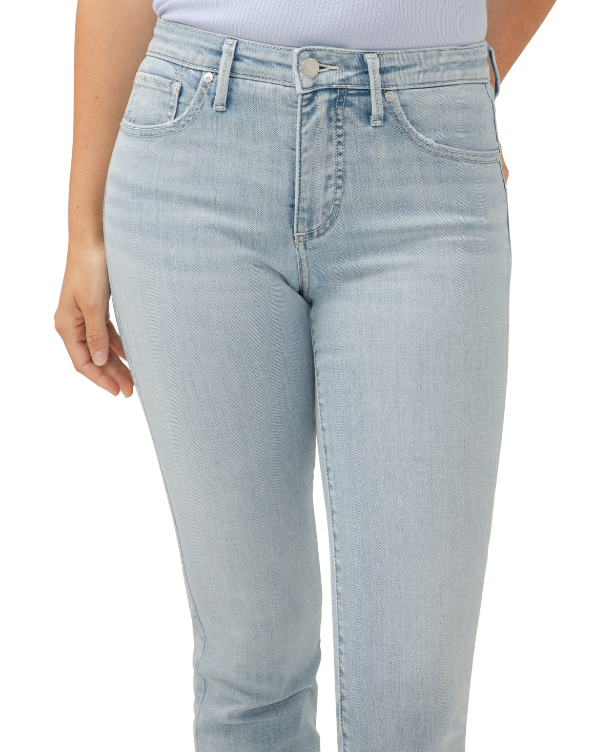 Shop Silver Jeans Co. Women's Isbister High Rise Ankle Straight Leg Luxe Stretch Jeans In Indigo