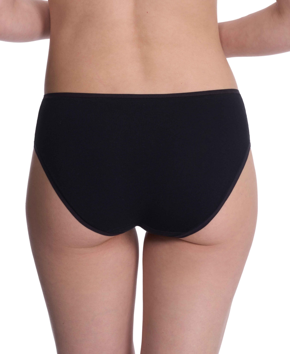 Natori Bliss Bare Cotton Hipster Briefs In Black