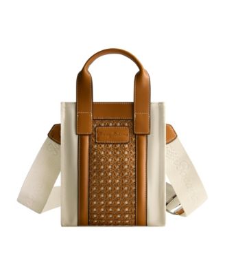 Woven North-South Tote