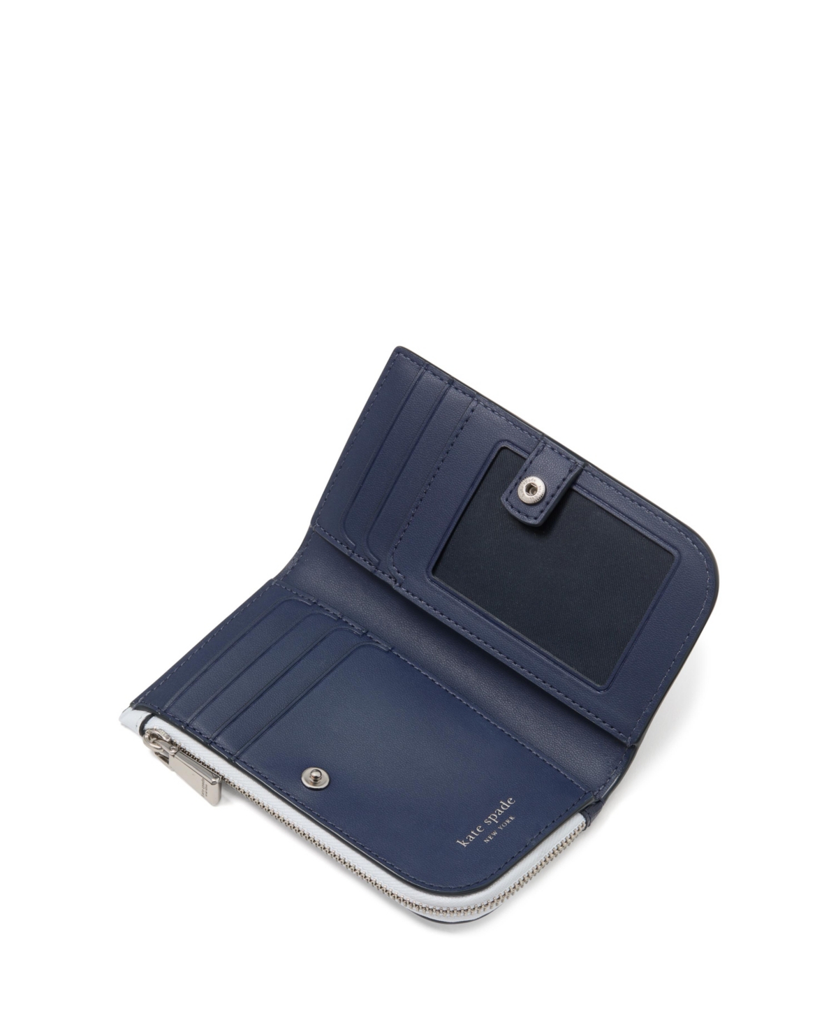 Kate Spade Devin Colorblocked Small Slim Bifold Wallet In Pale Sapphirine Multi