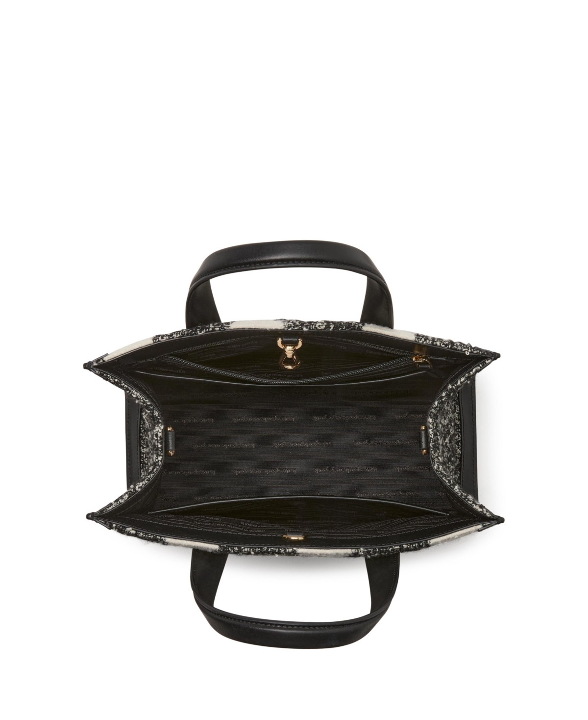 Kate Spade Manhattan Dot Tweed Small Tote Bag In Black Multi