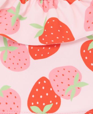 Baby Girls Strawberry-Print 2-Piece Swimsuit