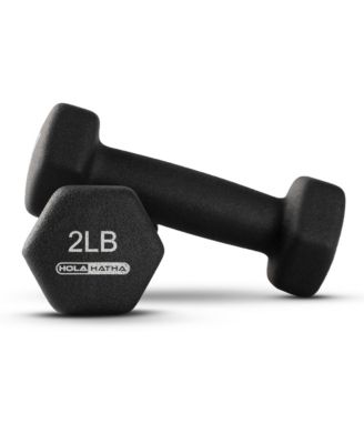 2, 3, and 5 Pound Neoprene Dumbbell Free Hand Weight Set w/Rack, Black