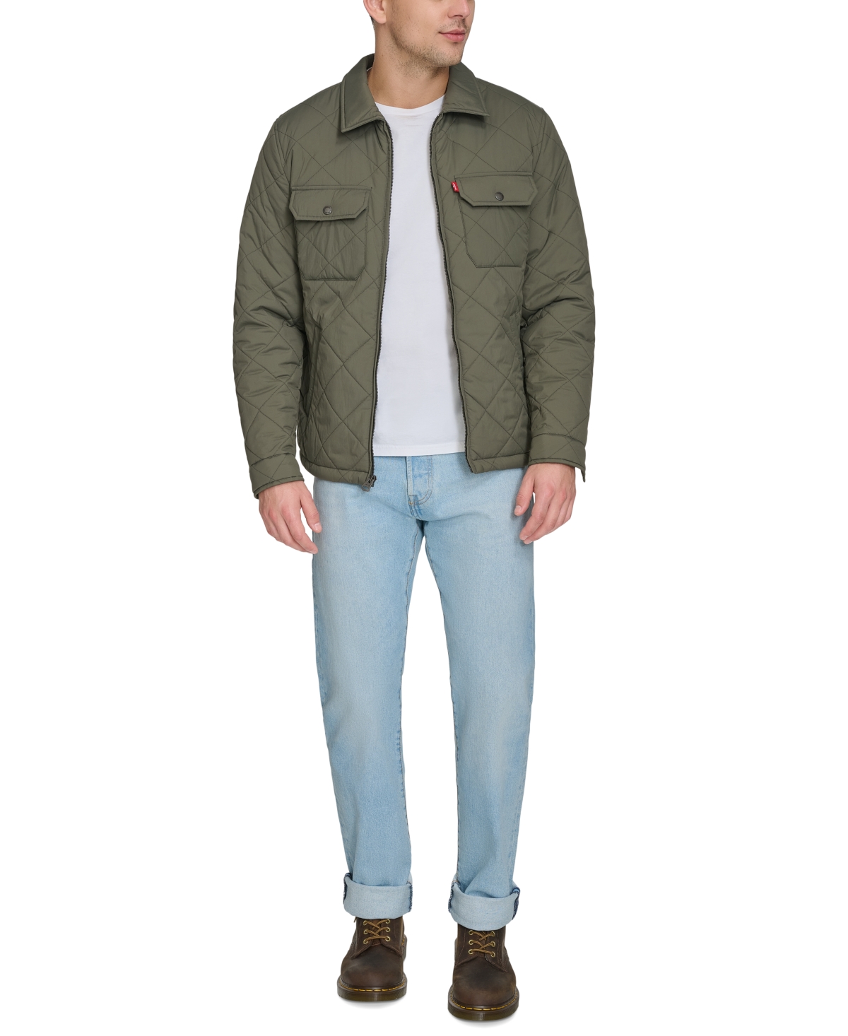 Levi's Men's Quilted Depot Jacket In Green