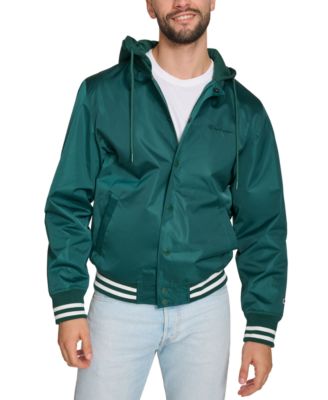 Men's Jersey Hood Varsity Bomber Jacket