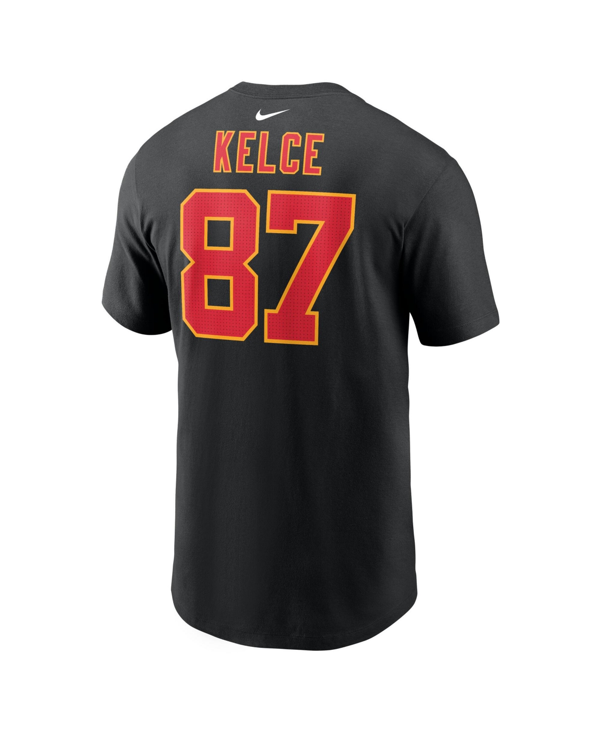 Nike Men's Black Travis Kelce Kansas City Chiefs Super Bowl Lix Patch Player Name Number T-shirt In Black