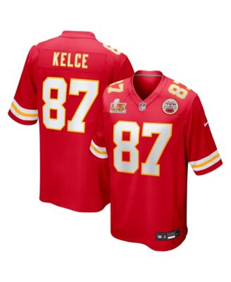 Nike - Men's Travis Kelce Red Kansas City Chiefs Super Bowl LIX Patch Game Jersey