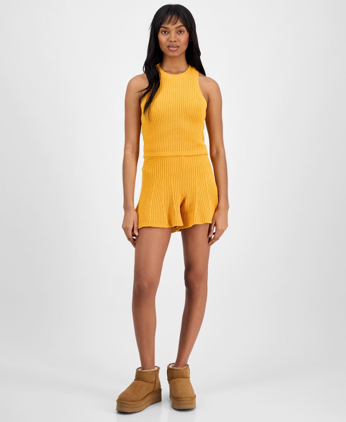 Ugg Women's Elaenia Lightweight Ribbed Sleep Tank Top In Santol