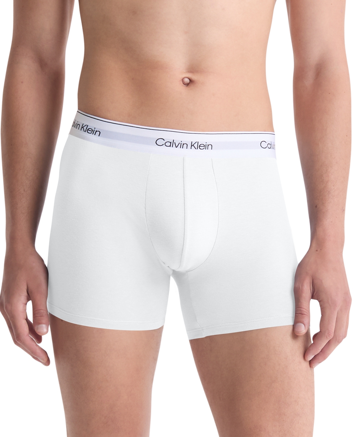 Calvin Klein Men's Cotton Stretch 3-pack Low Rise Trunk In White