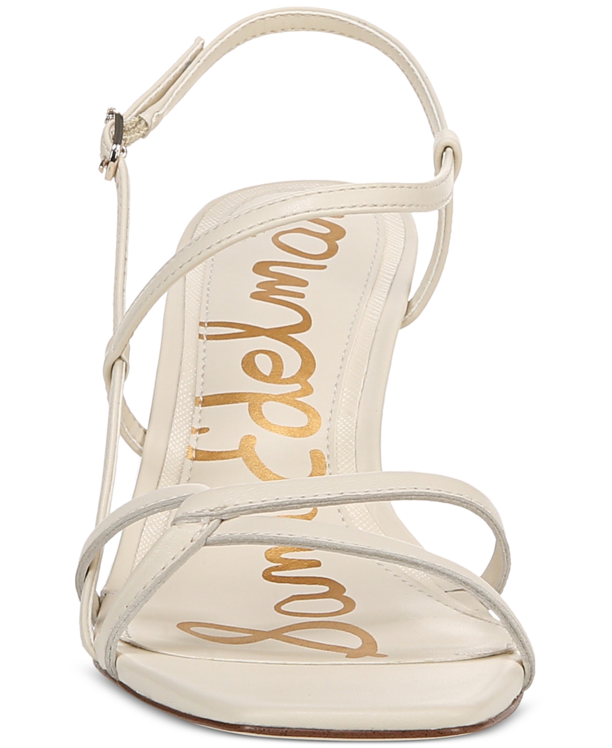 Sam Edelman Emmie Strappy Heel Sandal Modern Ivory Leather In Modern Ivory Leather