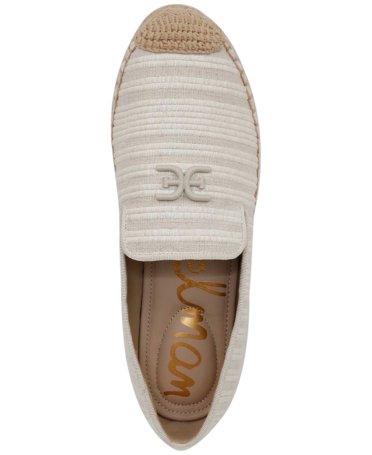 Shop Sam Edelman Women's Kathleen Espadrille Flats In White Natural Canvas