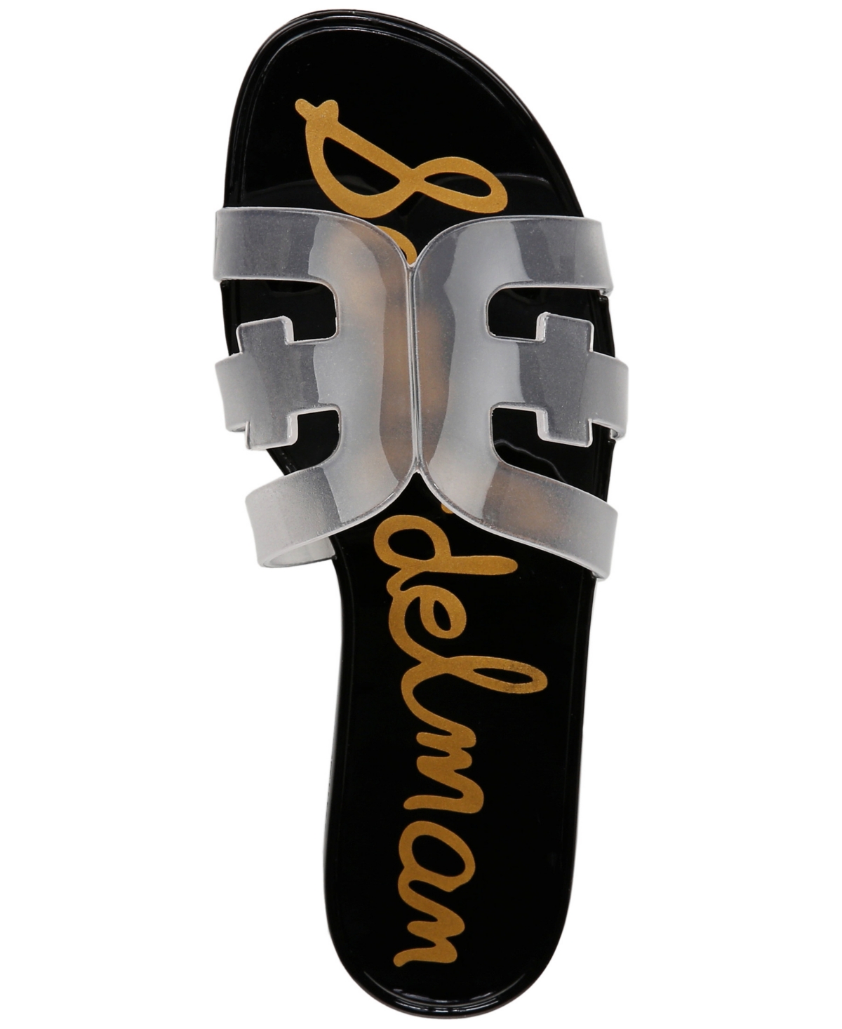 Sam Edelman Women's Bay Jelly Slide Flat Sandals In Clear Black Multi Jelly