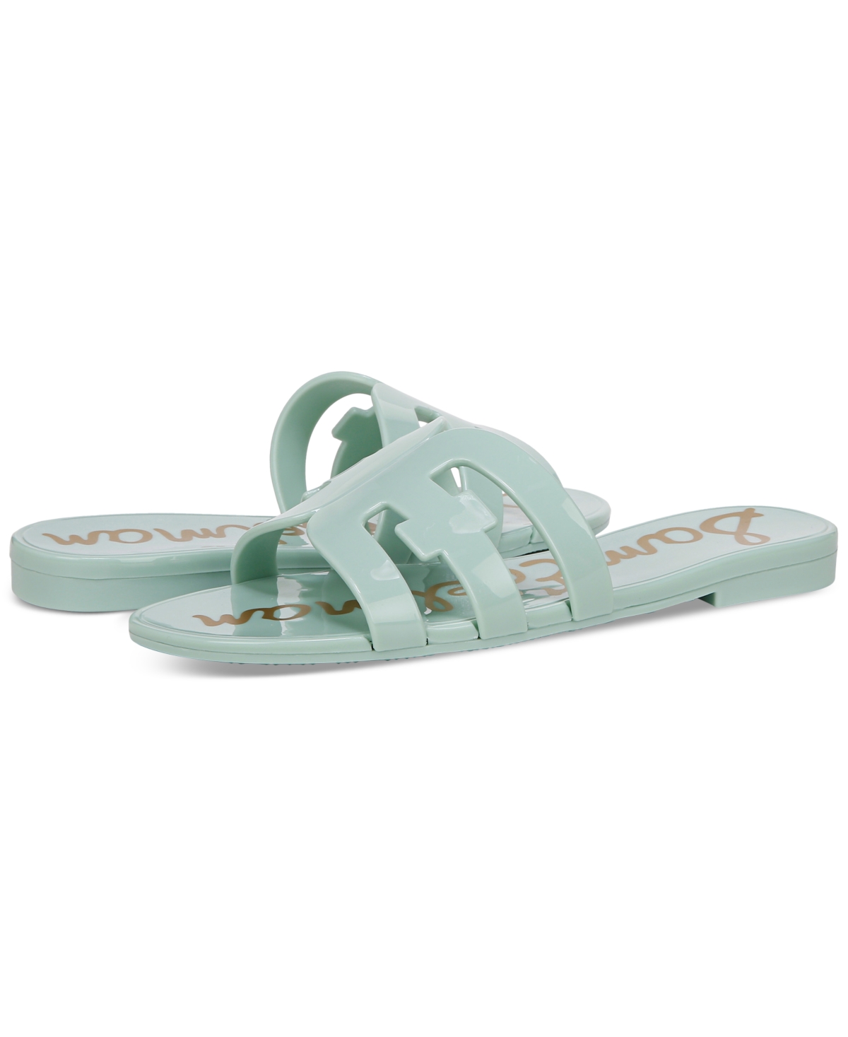 Sam Edelman Women's Bay Jelly Slide Flat Sandals In Green