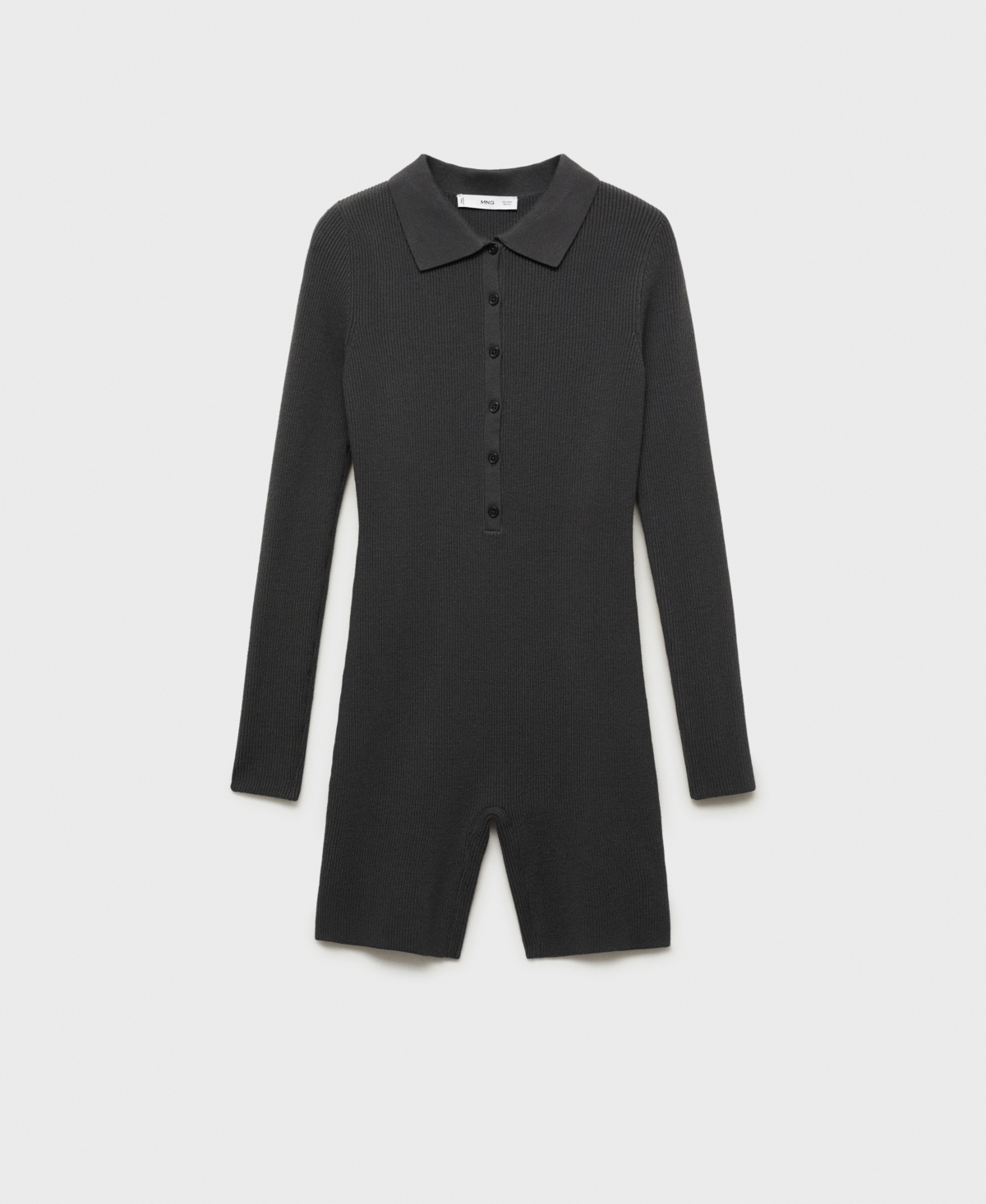 Mango Women's Polo Neck Romper In Charcoal
