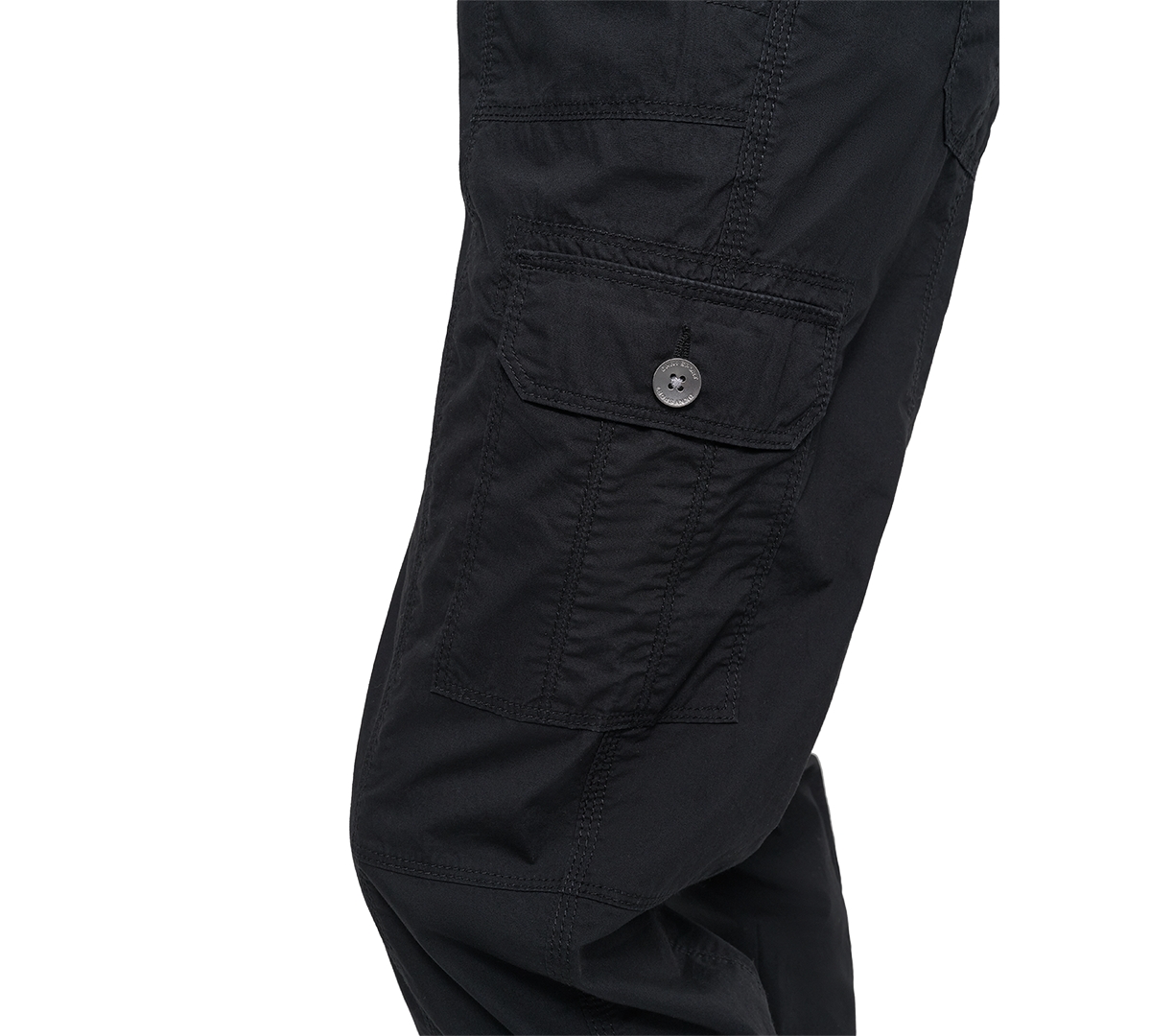 Dkny Sport Women's Cotton Ribbed-waist Jogger Cargo Pants In Black