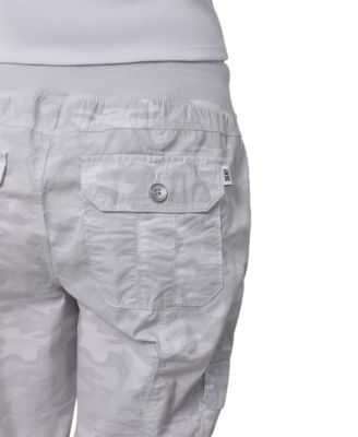 Sport Women's Cotton Ribbed-Waist Jogger Cargo Pants