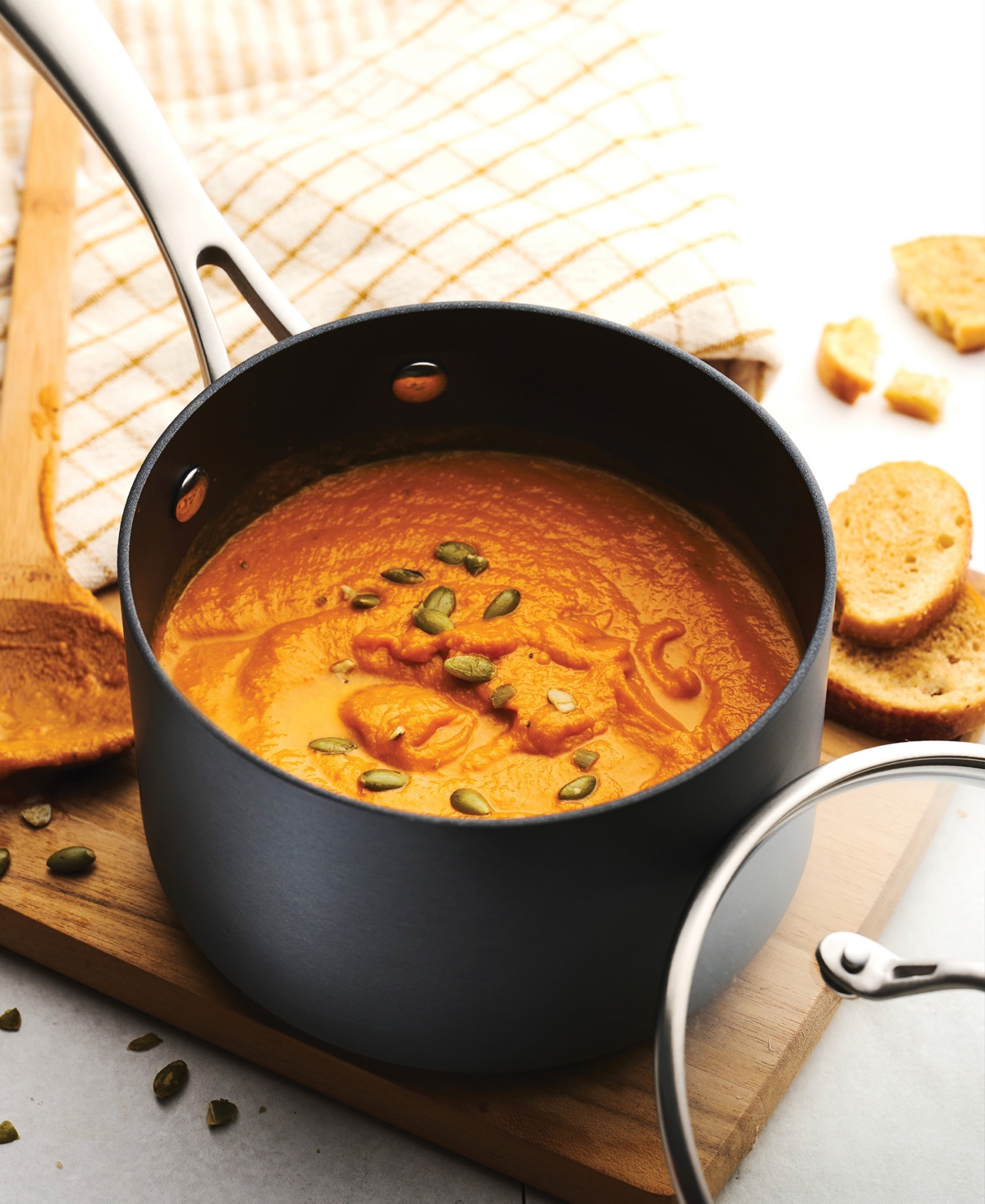 Tramontina Hard-anodized Aluminum 2-qt Covered Saucepan In Charcoal