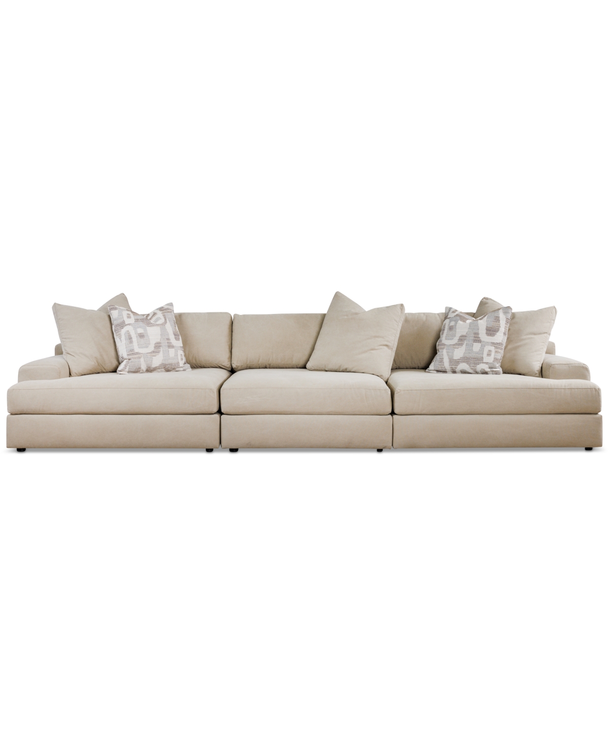 Macy's Klarke 3-pc. Sofa With Deep Seating, Exclusively At  In Platinum