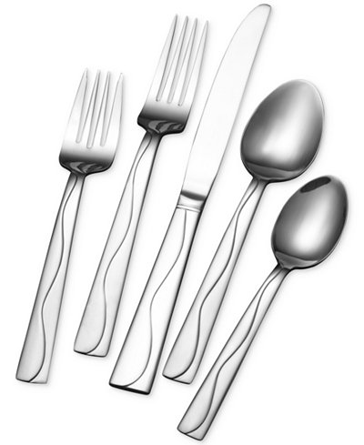Towle 18/0 Stainless Steel 20-Pc. Everyday Minaj Frost Flatware Set, Service for 4