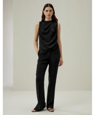 Women's Sleeveless Minimalist Silk Top