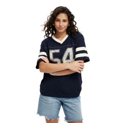 Women's V Neck Oversized Graphic Tee