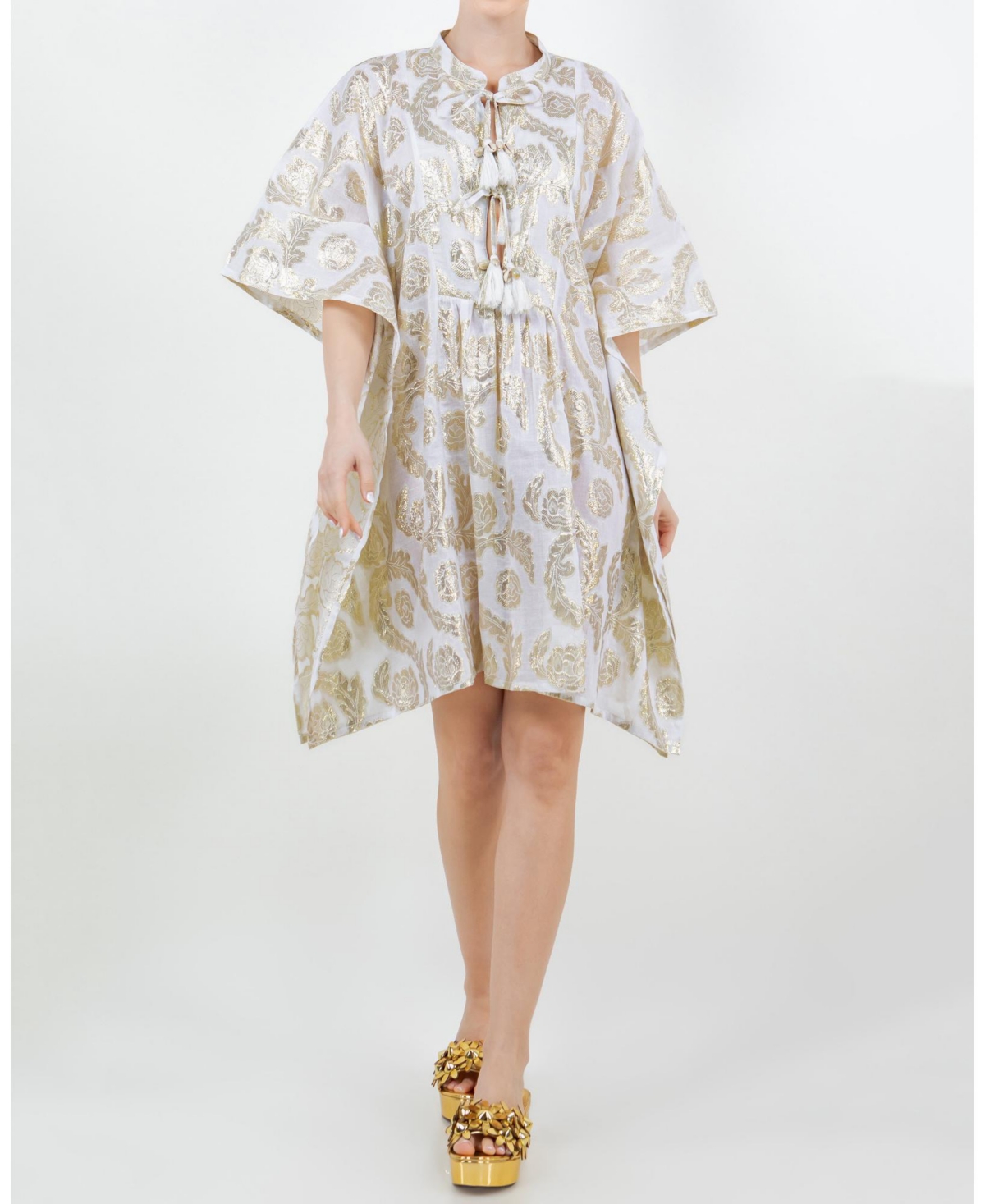 Women's Palm Springs Caftan Midi Dress - Seashell