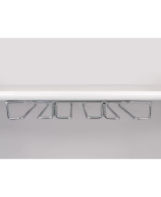 Under Cabinet Wine Glass Rack and Stemware Holder - 3 Rows Holds up to 9 of Your Most Delicate Glassware