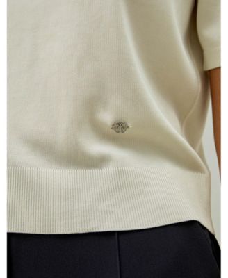 Women's Sophisticated Dual-Knit Silk T-Shirt