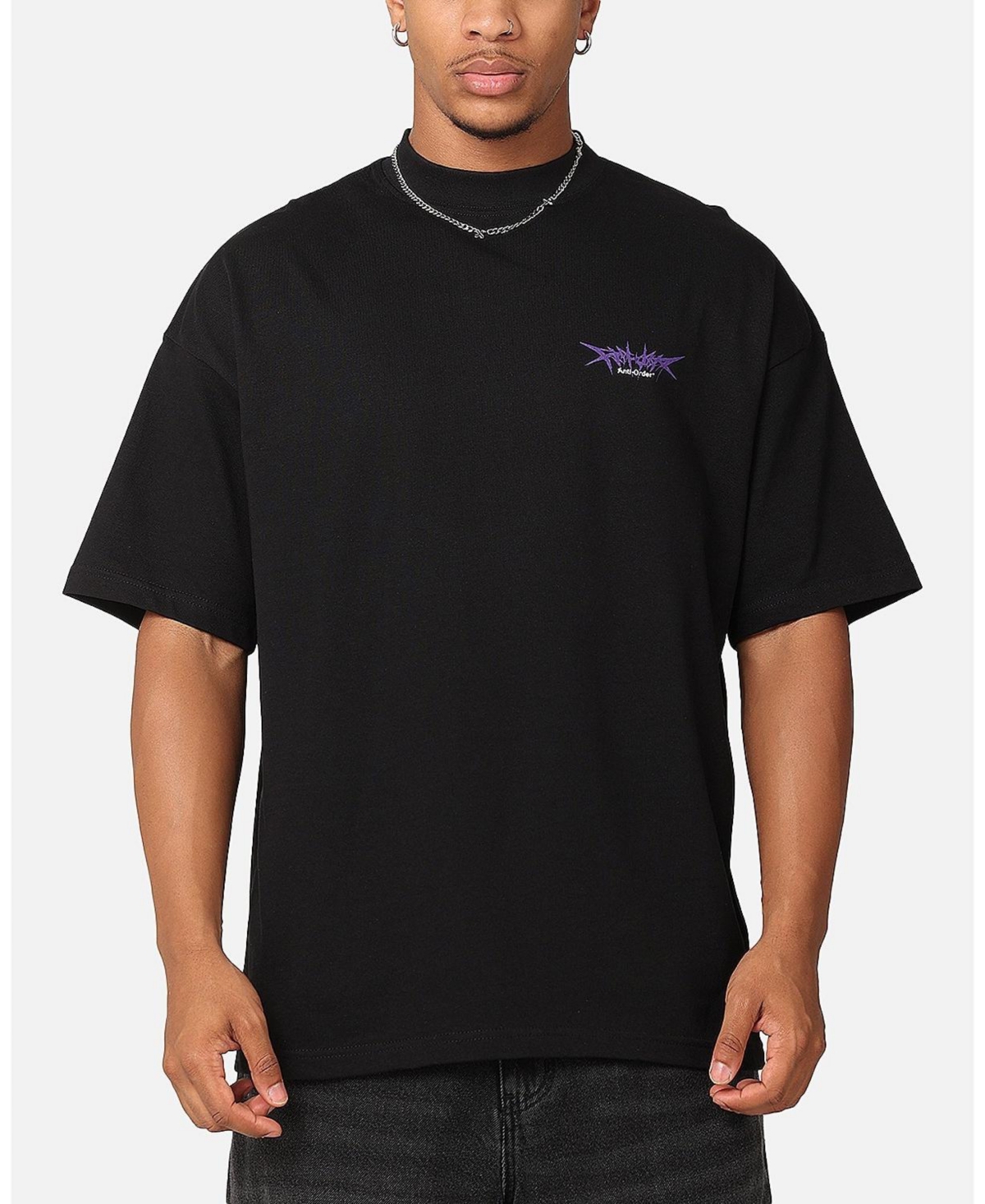 Metal Mock Neck T-Shirt - Off white