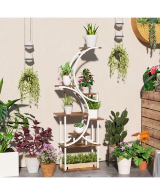 8 Tier Plant Sd, 62" S-Shaped Plant Shelf, ish