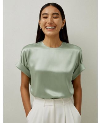 Women's Contemporary Oversized Silk Top