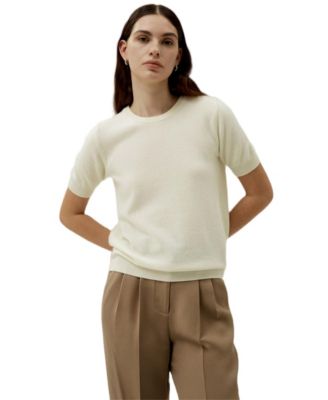 Women's Baby Cashmere Crew Neck Knit Top
