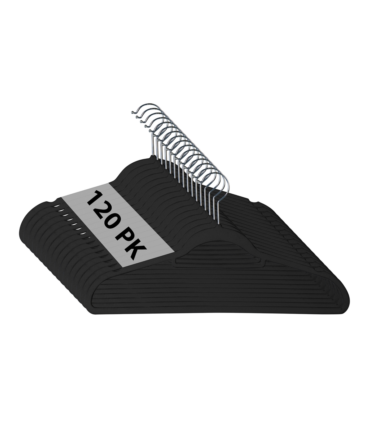 Velvet Hangers, Pack of 120 - Black