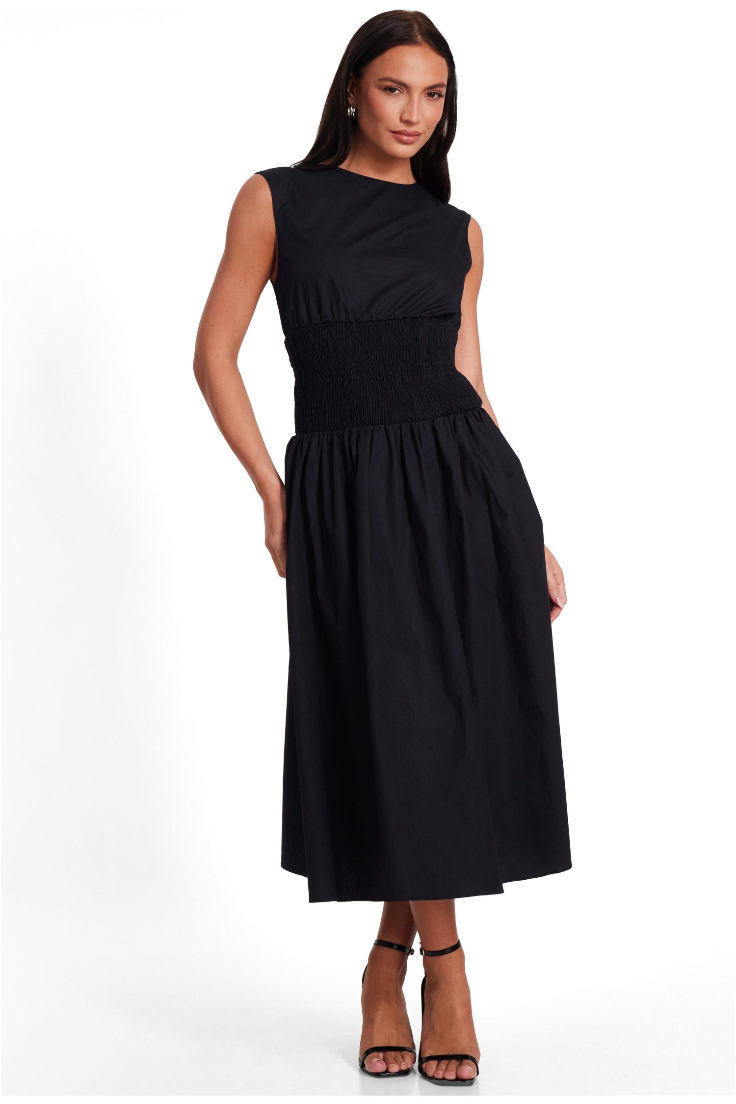 Women's Poplin Midaxi Dress
