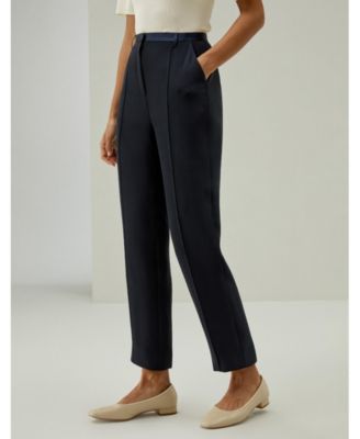 Women's Sophisticated Slim-Fit Adjustable Silk Ankle Pants