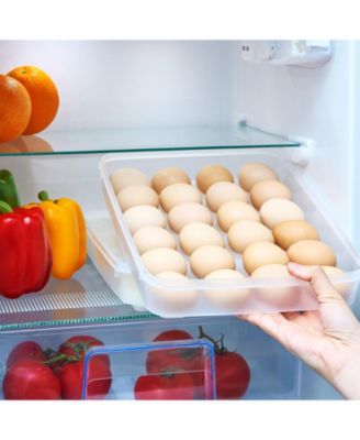 Set of 2 Egg Containers with Lids - Clear Deviled Egg Carrier Tray - Stackable & Portable Dispenser (Holds 48-Egg)