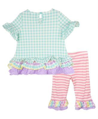 Baby Girls 2-Piece Seersucker Bunny Outfit