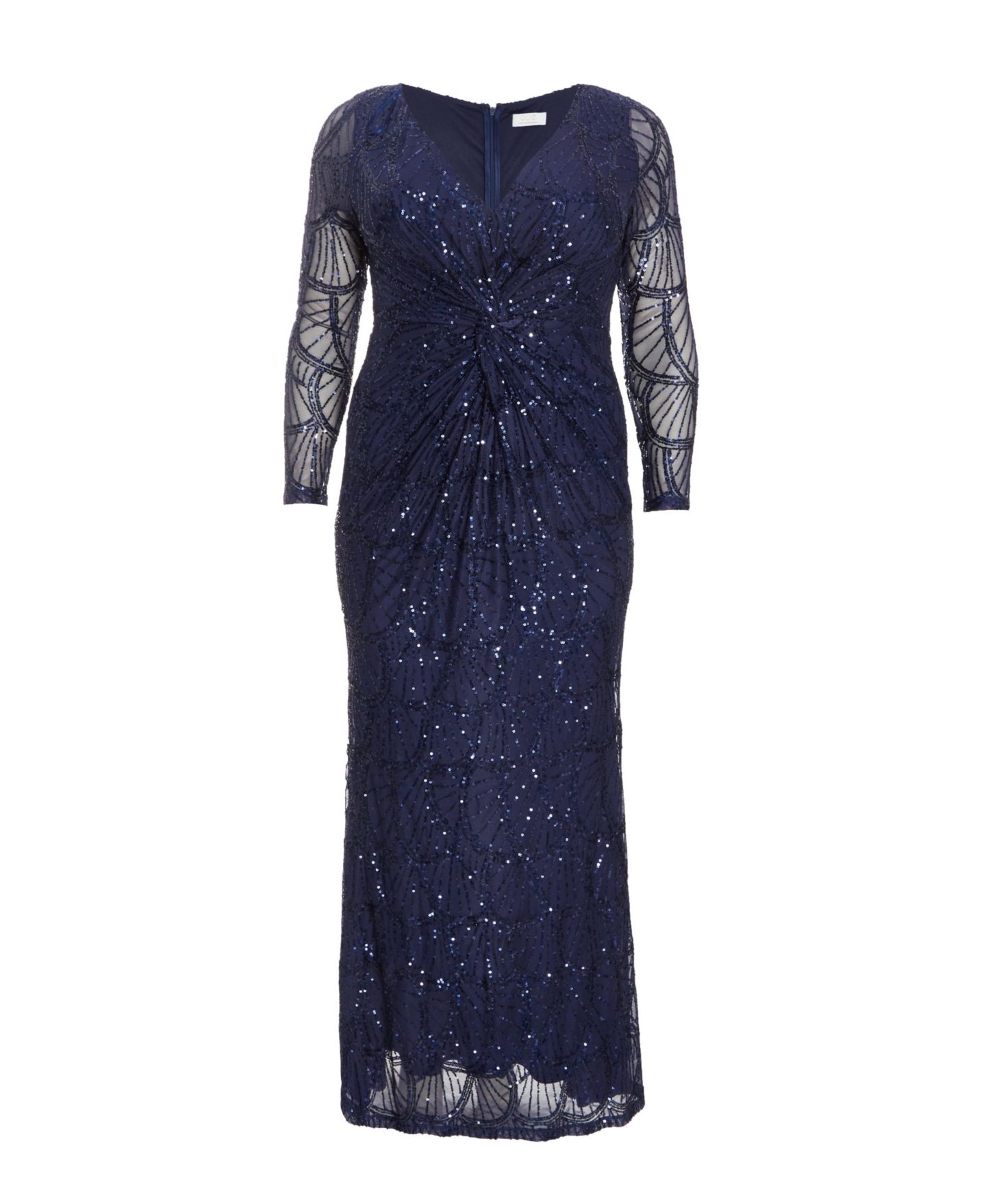 Женское платье QUIZ Sequin Maxi, цвет: Тёмно-синий — фото 3